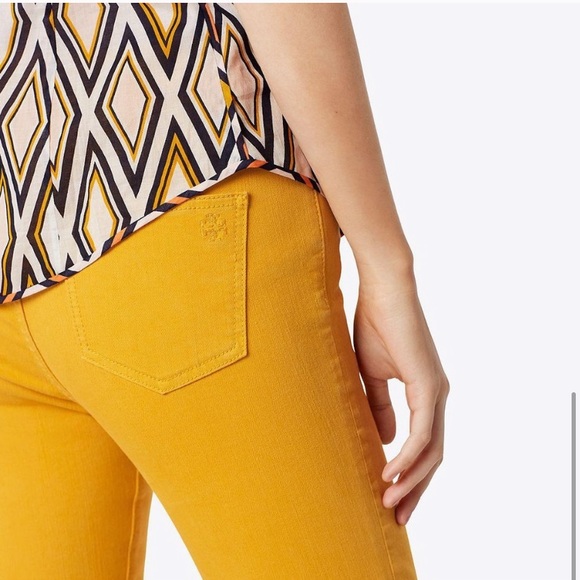 Mustard Yellow Tory Burch Jeans - Picture 2 of 9
